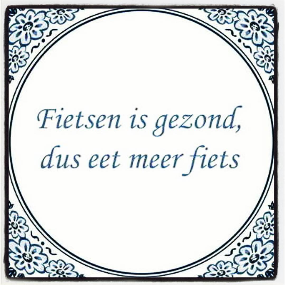 fietsen is gezond dus eet meer fiets