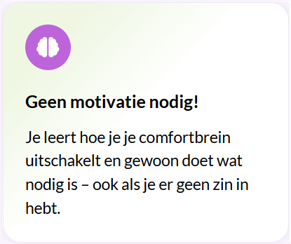 geen motivatie website